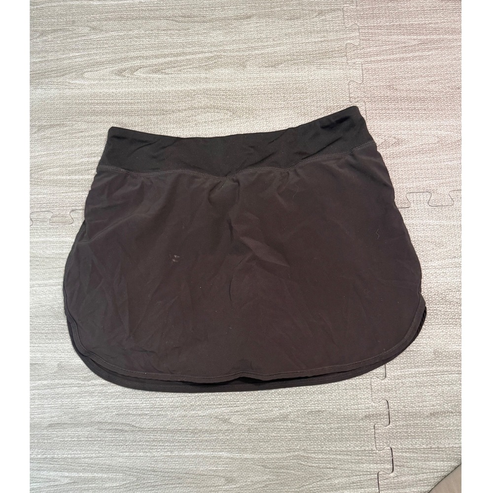 Lucy Womens Black Athletic Running Tennis Skort Size Small Built-in Shorts